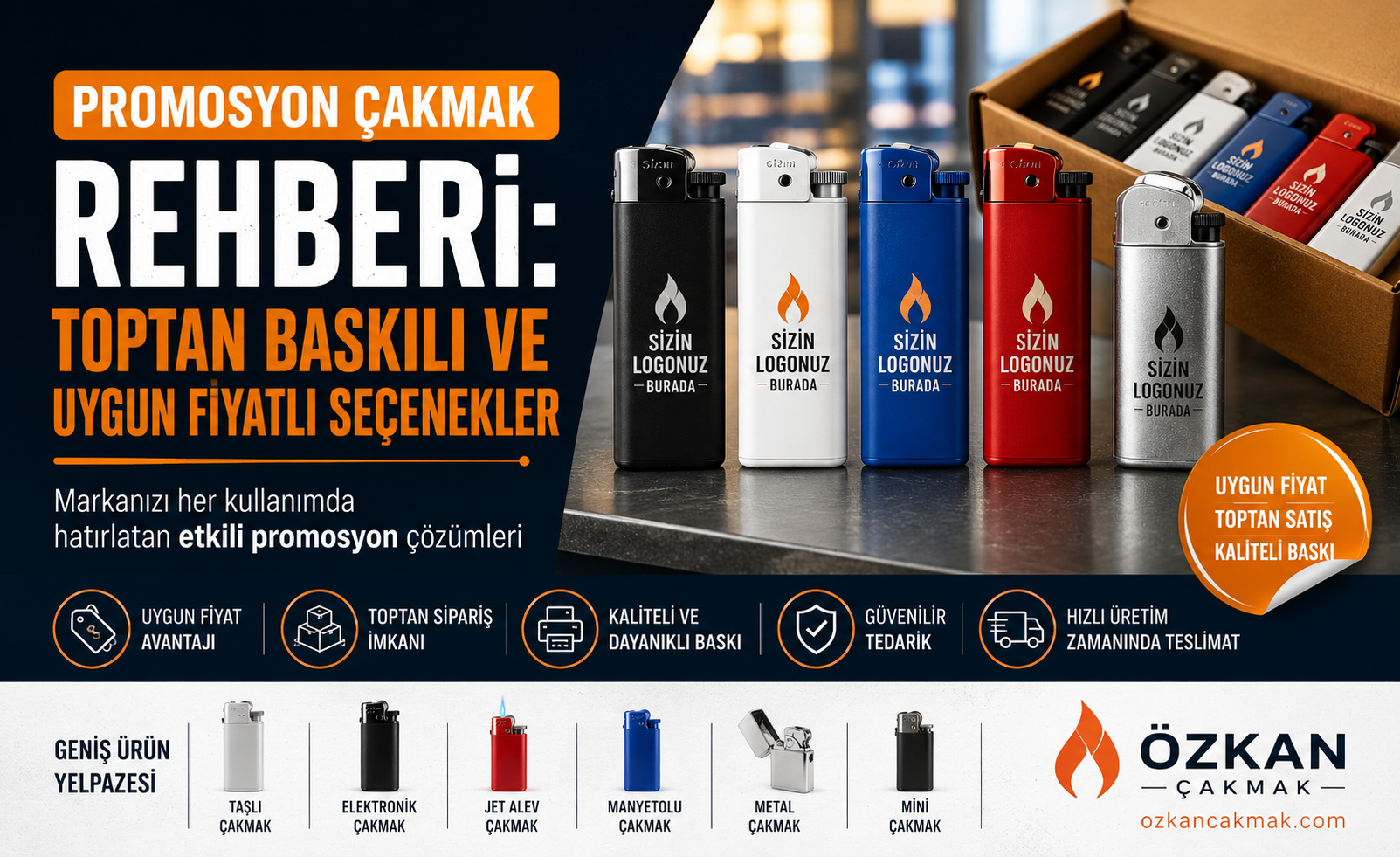 Promosyon Çakmak Rehberi: Toptan, Baskılı ve Uygun Fiyatlı Seçenekler